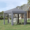 3.2m Pop Up Gazebo - Canopy Tent & Portable Carry Bag - Grey, Elevate outdoor events with our 3.2m pop up gazebo. Features a hexagonal design, mesh sidewalls, and UV protection, perfect for any outdoor activity.