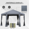 3.2m Pop Up Gazebo - Canopy Tent & Portable Carry Bag - Grey, Elevate outdoor events with our 3.2m pop up gazebo. Features a hexagonal design, mesh sidewalls, and UV protection, perfect for any outdoor activity.