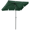 Aluminium Sun Parasol - Tilting Garden Umbrella, Green, Enjoy outdoor relaxation with a 2M x 1.25M tilting garden umbrella made from durable aluminium. Provides ample shade for all your activities.