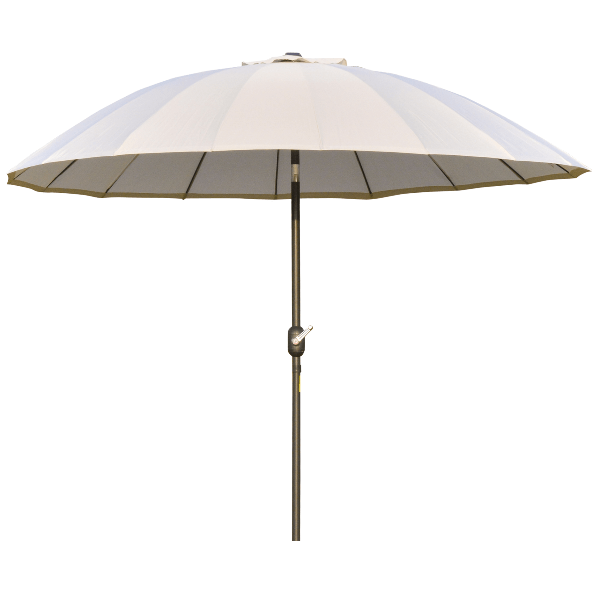 2.6m Round Curved Adjustable Parasol - Off-White, Stay cool under the elegant 2.6m round curved adjustable parasol. Perfect for your garden, patio, or deck, this stylish sun umbrella provides excellent shade.