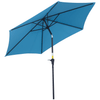 2.7M Tilting Blue Parasol - UV-Resistant Outdoor Umbrella, Upgrade your garden with the 2.7M Blue Tilting Parasol. Features a durable aluminum frame, UV-resistant fabric, and adjustable tilt for perfect shading.