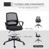 Vinsetto Ergonomic Mesh Back Drafting Chair, Upgrade your office setup with Vinsetto's ergonomic mesh back drafting chair with adjustable height and footrest for comfortable and productive work.