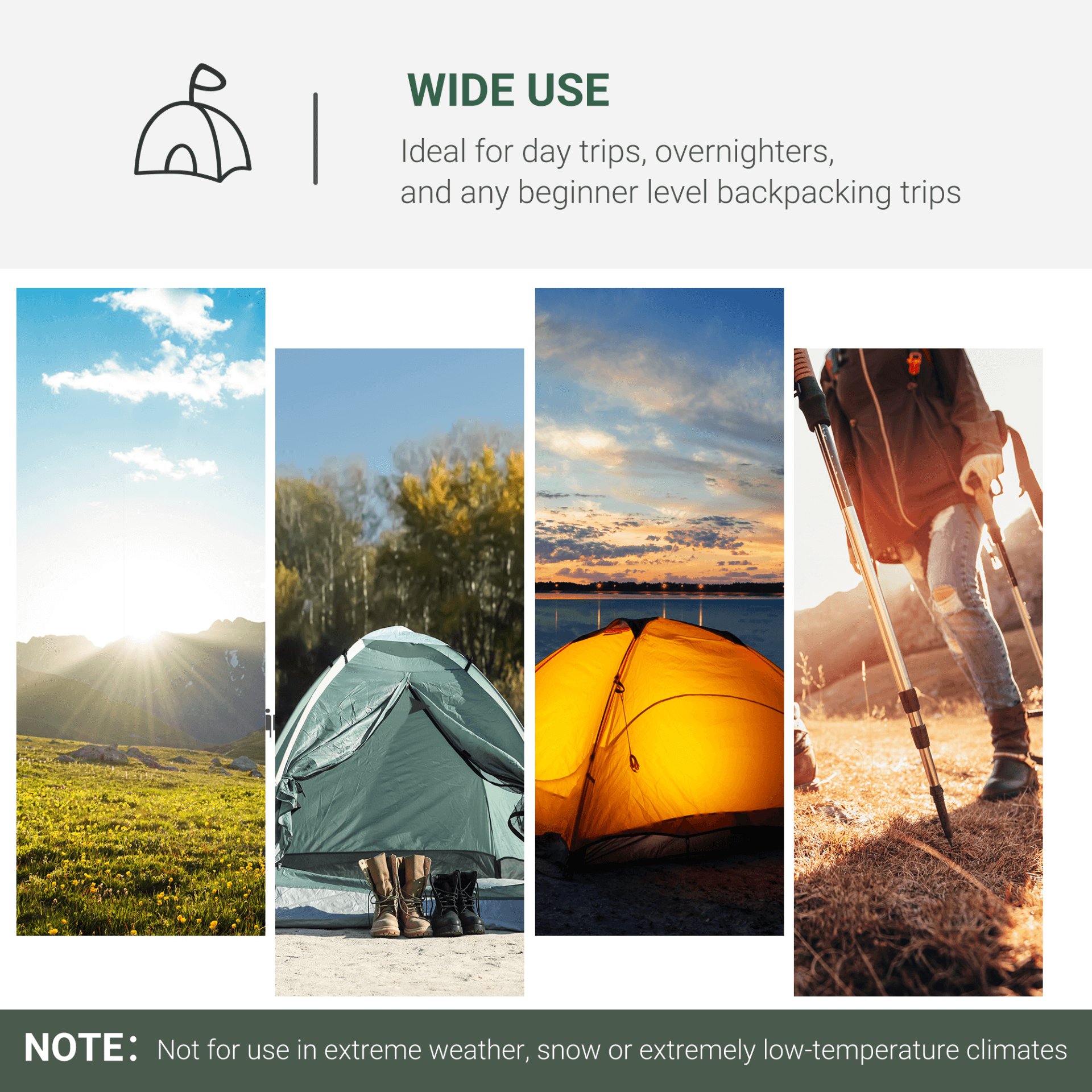 Weatherproof 2-3 Person Dome Camping Tent | Outsunny, Explore nature with the weatherproof, lightweight 2-3 person dome camping tent by Outsunny. Perfect for camping, hiking, and fishing adventures.