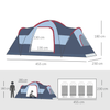 5-6 Man Dome Camping Tent - Grey, Explore the outdoors with our 5-6 Man Dome Camping Tent. Spacious, durable, and rust-resistant, perfect for group adventures.