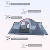 5-6 Man Dome Camping Tent - Grey, Explore the outdoors with our 5-6 Man Dome Camping Tent. Spacious, durable, and rust-resistant, perfect for group adventures.