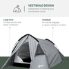 1-2 Man Camping Tunnel Tent with Rain Fly & Porch, Enjoy your outdoor adventures with our 1-2 Man Camping Tent. Water-resistant, lightweight, and perfect for solo travelers or duos. Comfortable and practical.