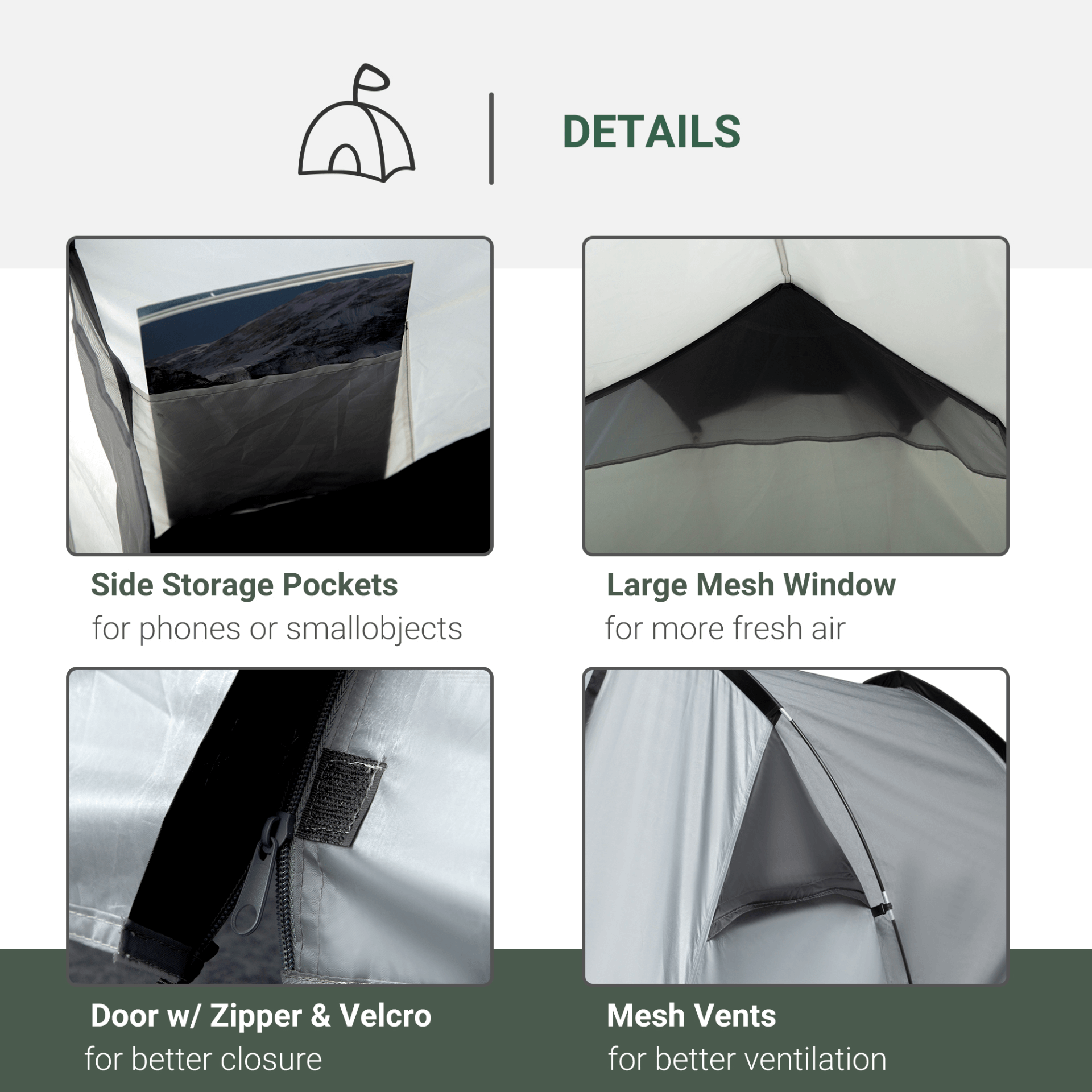 1-2 Man Camping Tunnel Tent with Rain Fly & Porch, Enjoy your outdoor adventures with our 1-2 Man Camping Tent. Water-resistant, lightweight, and perfect for solo travelers or duos. Comfortable and practical.