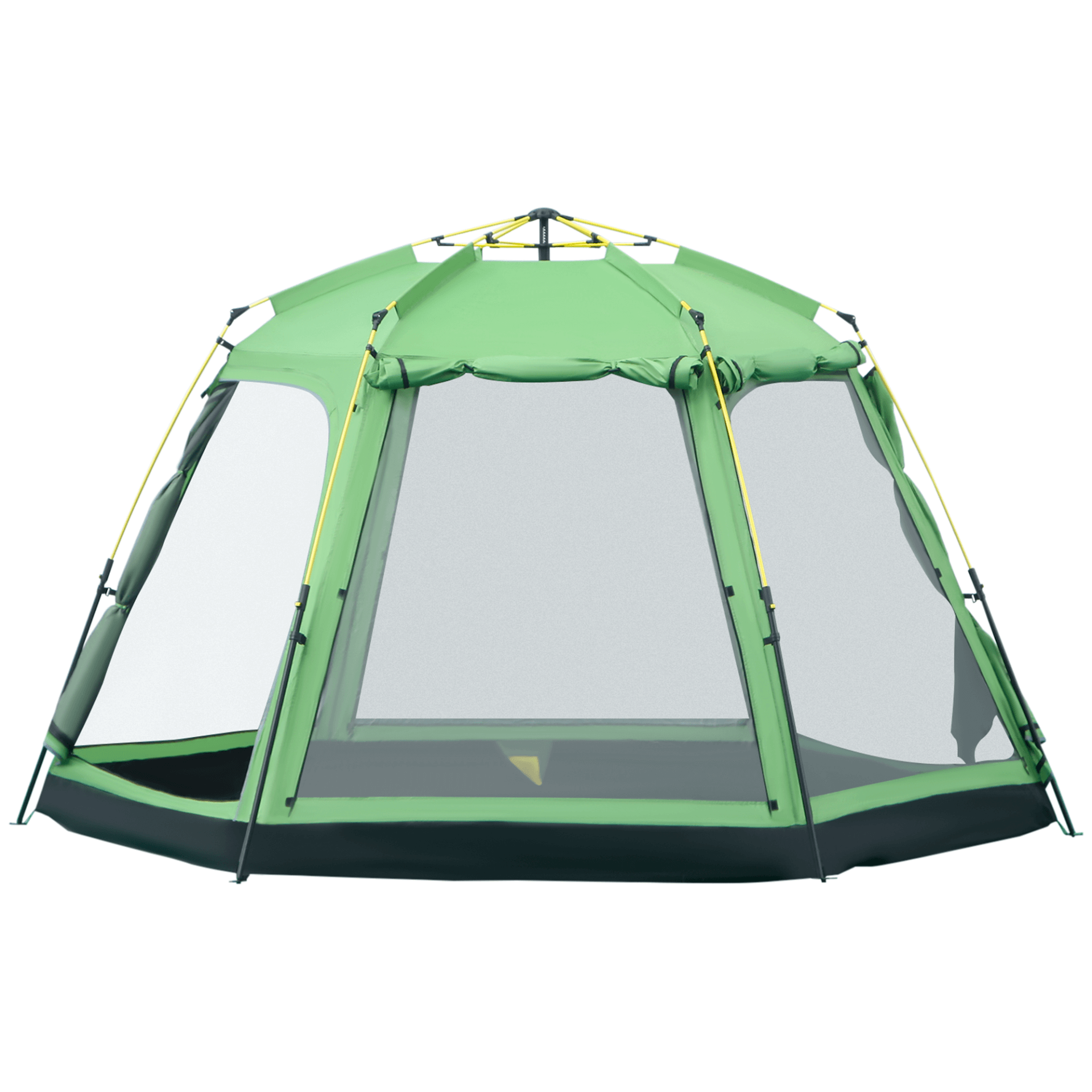 Spacious 6 Person Pop Up Camping Tent - Green, Enjoy family adventures with this spacious and durable 6 person pop up camping tent. Quick set-up for great outdoor trips. Ideal for camping, hiking, and more.