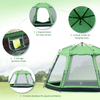 Spacious 6 Person Pop Up Camping Tent - Green, Enjoy family adventures with this spacious and durable 6 person pop up camping tent. Quick set-up for great outdoor trips. Ideal for camping, hiking, and more.