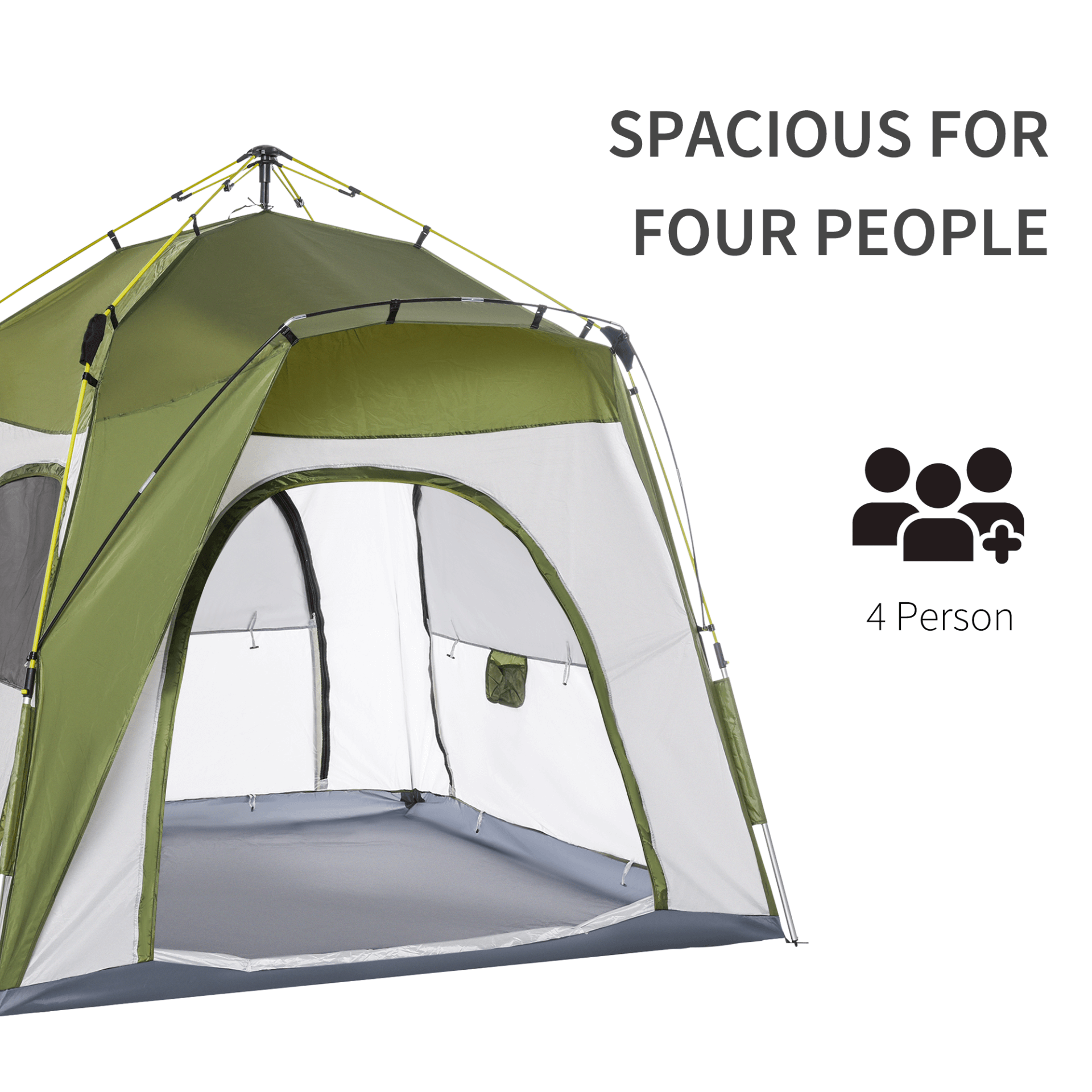 4 Person Automatic Camping Tent - Easy Setup, Discover the 4 Person Automatic Camping Tent—weather-resistant, easy setup, perfect for outdoor adventures. Ideal for camping trips, hiking, and festivals.