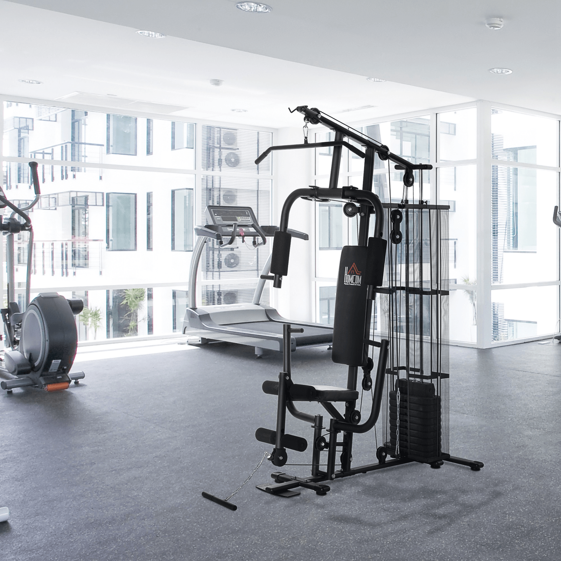 Home Gym Workout Station - 45Kg Weight Stack, Elevate your home fitness with a full-body workout system featuring a 45Kg weight stack. Versatile and designed for convenience in your gym setup.