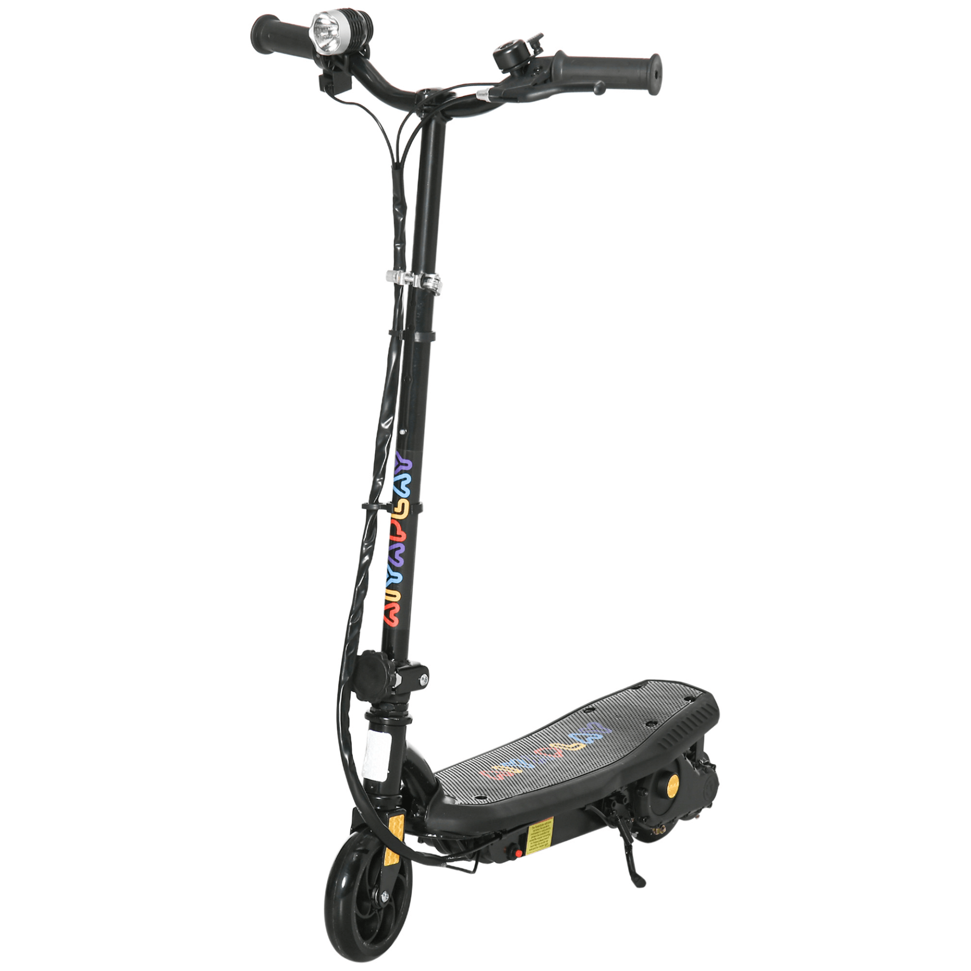 120W Folding Electric Scooter for Kids - LED & Adjustable, Speedy 120W E Scooter for kids 7-14, with an 8-10KM range, 12km/h max speed, and 3-mode LED headlight. Safe, with adjustable height.