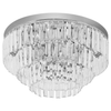 Modern-Light Round Crystal Ceiling Lamp, Elegant Chandelier, Elevate your home with a modern 7-light crystal ceiling lamp. Perfect for living rooms, dining rooms, and hallways. Elegant and luxurious lighting fixture.