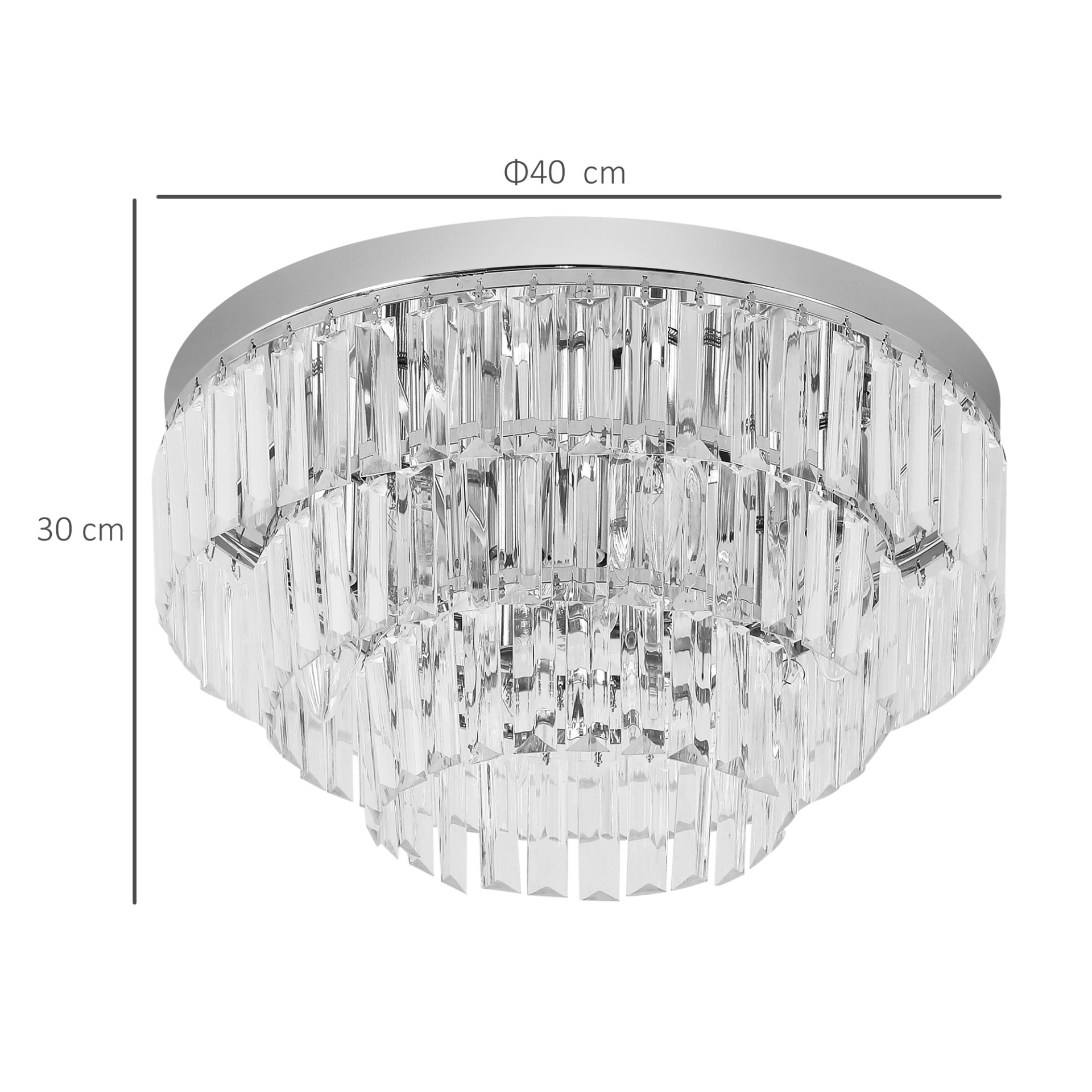 Modern-Light Round Crystal Ceiling Lamp, Elegant Chandelier, Elevate your home with a modern 7-light crystal ceiling lamp. Perfect for living rooms, dining rooms, and hallways. Elegant and luxurious lighting fixture.