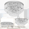 Modern-Light Round Crystal Ceiling Lamp, Elegant Chandelier, Elevate your home with a modern 7-light crystal ceiling lamp. Perfect for living rooms, dining rooms, and hallways. Elegant and luxurious lighting fixture.