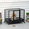 PawHut 38" Heavy Duty Metal Dog Crate with Wheels, Secure your pet with PawHut's 38" Heavy Duty Dog Crate. Durable, rust-resistant, and easy to clean—perfect for your furry friend!