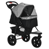 Folding Pet Stroller - 3 Wheel Dog Jogger, Adjustable Canopy, Discover the Folding Pet Stroller. Perfect for outings, it features lockable wheels, adjustable canopy, storage, and a mesh window for your pet's comfort.