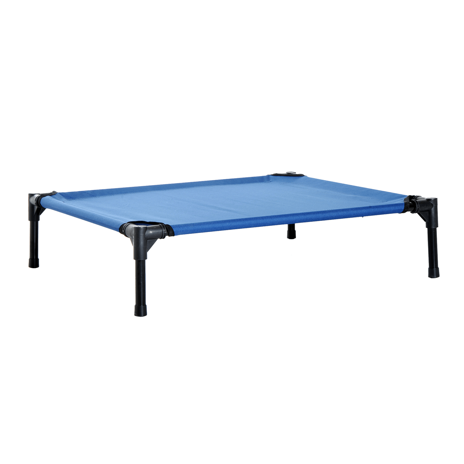 Elevated Dog Bed Medium Blue - Portable Pet Cot, Give your pet comfort with this durable, portable elevated dog bed. Ideal for indoor and outdoor adventures. Made from high-density 600D oxford fabric.