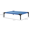 Elevated Dog Bed Medium Blue - Portable Pet Cot, Give your pet comfort with this durable, portable elevated dog bed. Ideal for indoor and outdoor adventures. Made from high-density 600D oxford fabric.