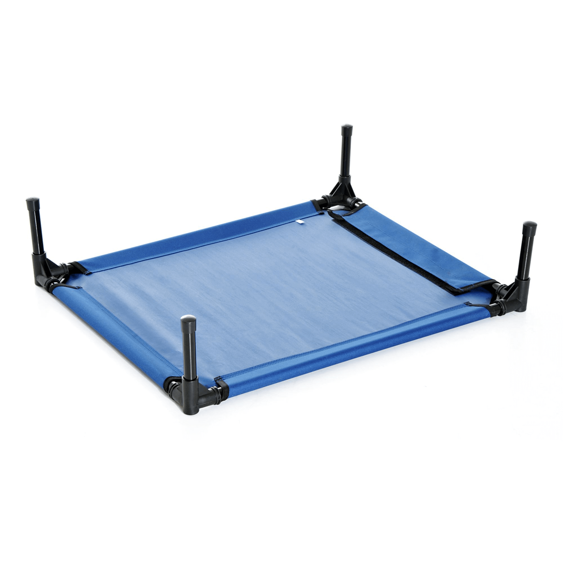 Elevated Dog Bed Medium Blue - Portable Pet Cot, Give your pet comfort with this durable, portable elevated dog bed. Ideal for indoor and outdoor adventures. Made from high-density 600D oxford fabric.