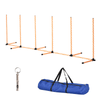 Dog Agility Training Equipment Set - Complete Kit, Boost your dog's fitness with PawHut's Dog Agility Training Set. Includes weaves, poles, whistle & carrying bag for effective and fun outdoor training.