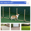 Dog Agility Training Equipment Set - Complete Kit, Boost your dog's fitness with PawHut's Dog Agility Training Set. Includes weaves, poles, whistle & carrying bag for effective and fun outdoor training.