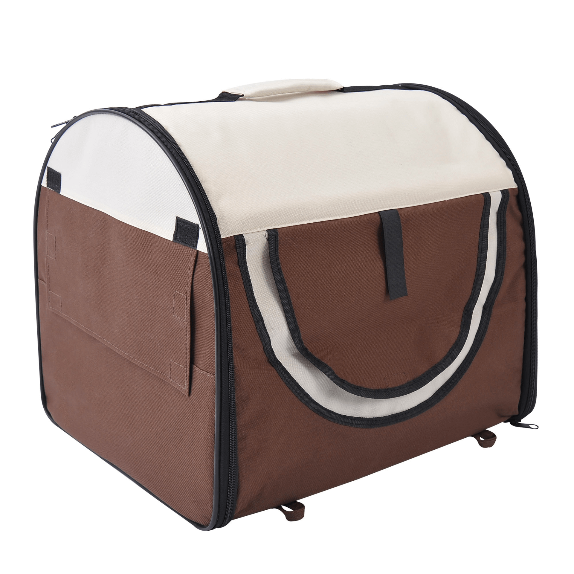 Dog Carrier Folding Soft Dog Crate - Portable & Durable, Travel easily with the Pawhut Dog Carrier Folding Soft Dog Crate for small dogs and cats. Made from 600D oxford fabric, it’s portable, foldable, and ventilated.