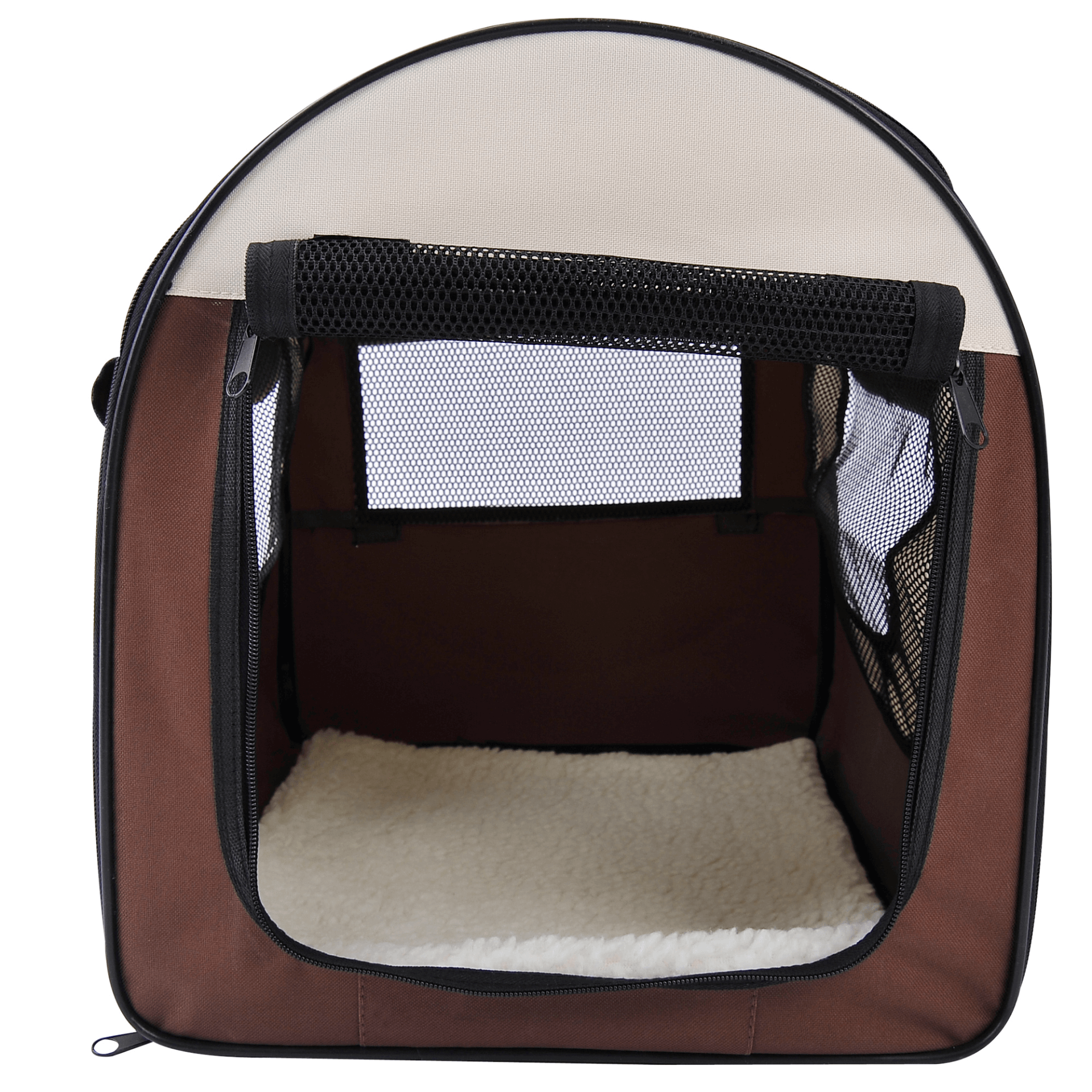 Dog Carrier Folding Soft Dog Crate - Portable & Durable, Travel easily with the Pawhut Dog Carrier Folding Soft Dog Crate for small dogs and cats. Made from 600D oxford fabric, it’s portable, foldable, and ventilated.