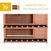 PawHut 4.5FT Rabbit Hutch - Premium Bunny Cage, Spacious 2-tier rabbit hutch with sliding trays, perfect for guinea pigs and bunnies. Easy access for interaction and comfort.