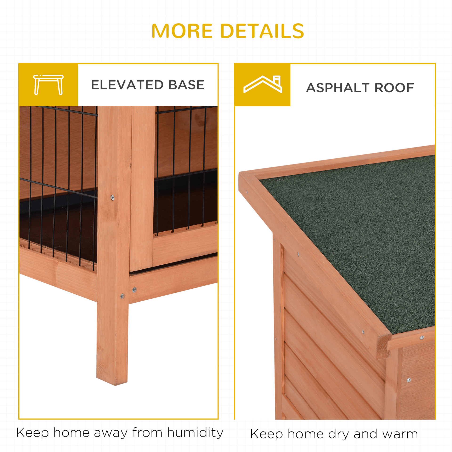 PawHut 4.5FT Rabbit Hutch - Premium Bunny Cage, Spacious 2-tier rabbit hutch with sliding trays, perfect for guinea pigs and bunnies. Easy access for interaction and comfort.