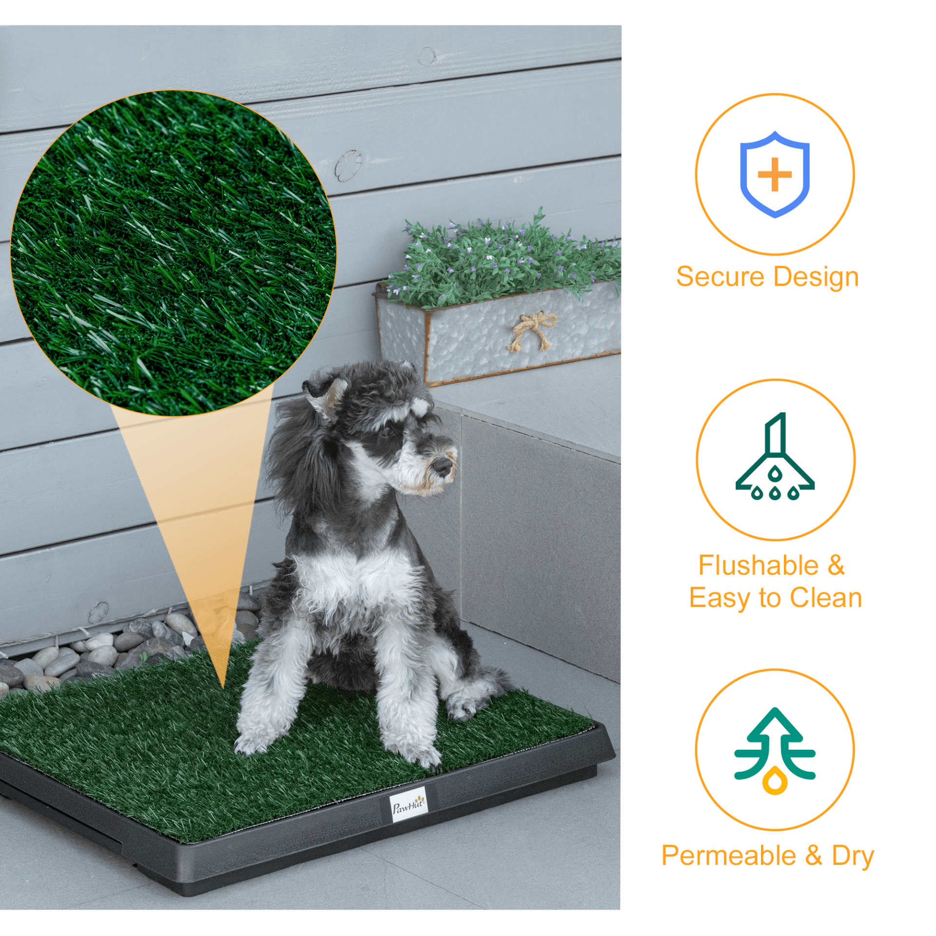 Indoor Pet Dog Toilet Mat with Tray - Easy Cleanup, Discover the Indoor Pet Dog Toilet Mat with Tray, an innovative 2-layer design with training grass for safe, convenient potty solution for your furry friend.