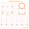 3 Piece Pet Agility Training Equipment - Adjustable Set, Enhance your pet's agility with our 3 Piece Pet Agility Training Equipment. For all skill levels, it includes a high jumper, jumping ring, and weave poles.