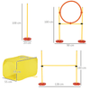 Portable Pet Agility Training Set for Dogs, Boost your dog's skills with the Pawhut Portable Pet Agility Training Set. Includes high jump, tunnel, poles, and ring for comprehensive fun and training.