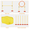 Portable Pet Agility Training Set for Dogs, Boost your dog's skills with the Pawhut Portable Pet Agility Training Set. Includes high jump, tunnel, poles, and ring for comprehensive fun and training.