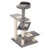 PawHut 100 cm Cat Tree - Grey | Multi-Level Activity Center, Entertain and comfort your cats with PawHut's 100 cm multi-level cat tree. Features cozy perches, scratching posts, and a spiral design.