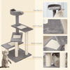 PawHut 100 cm Cat Tree - Grey | Multi-Level Activity Center, Entertain and comfort your cats with PawHut's 100 cm multi-level cat tree. Features cozy perches, scratching posts, and a spiral design.