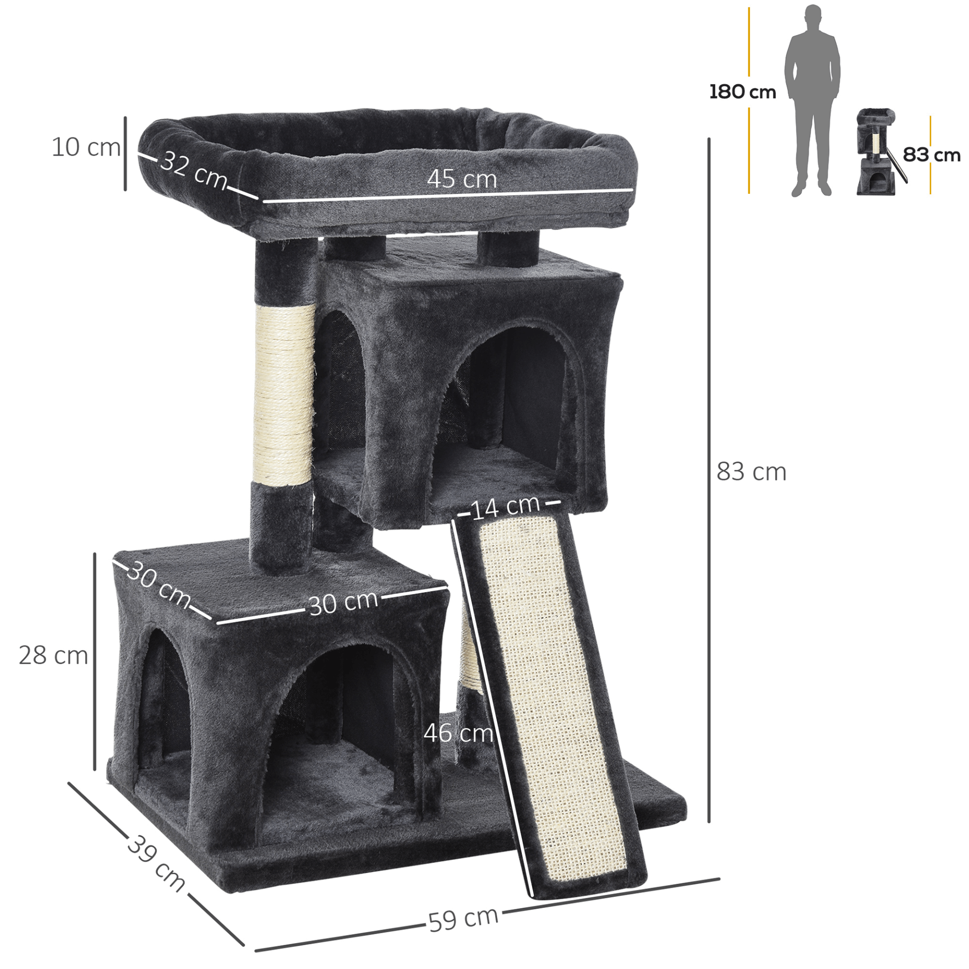 Pawhut Cat Tree - Multi-Level Indoor Activity Center, Enhance your cat's playtime with Pawhut Cat Tree featuring cozy perches and scratching posts, perfect for indoor cats.