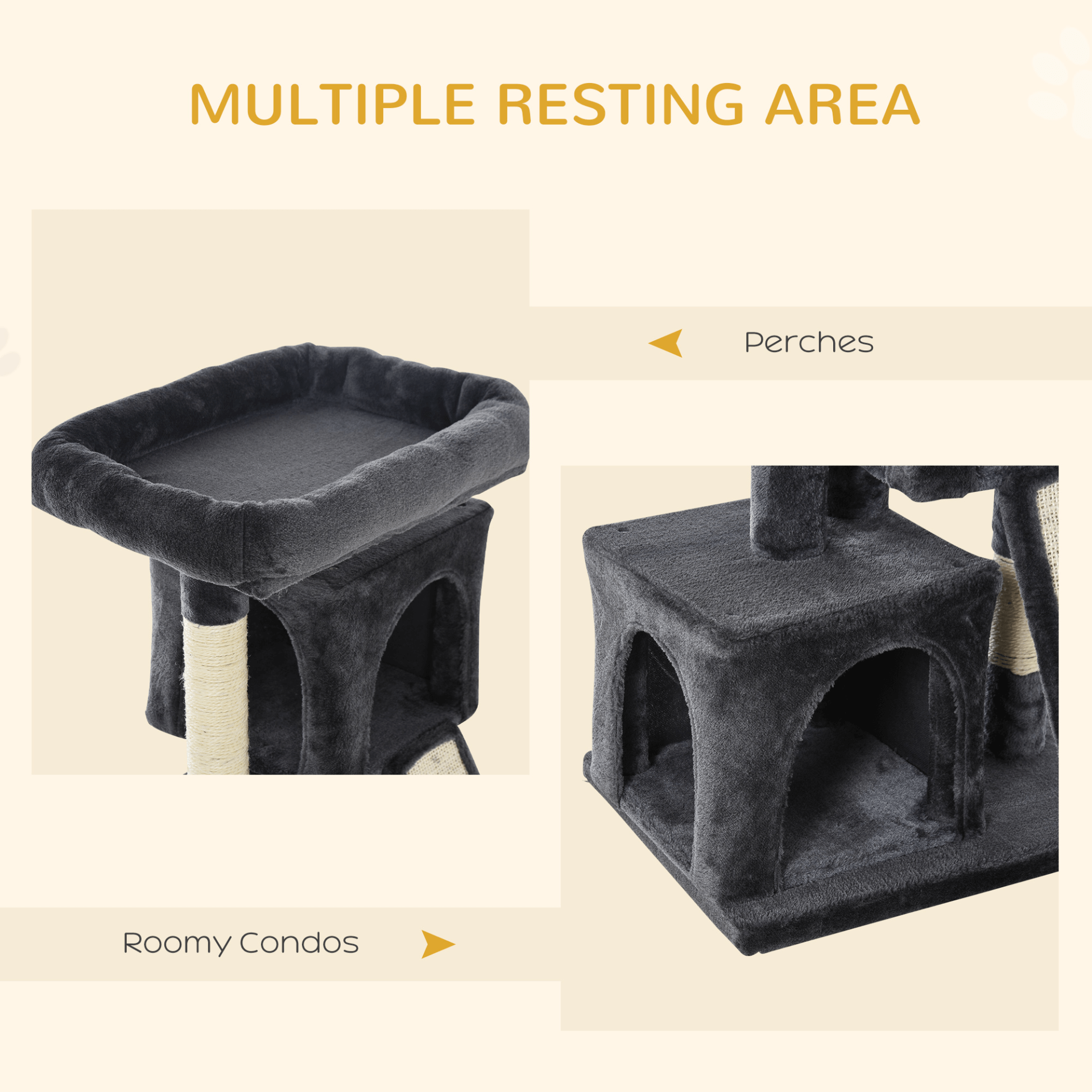 Pawhut Cat Tree - Multi-Level Indoor Activity Center, Enhance your cat's playtime with Pawhut Cat Tree featuring cozy perches and scratching posts, perfect for indoor cats.