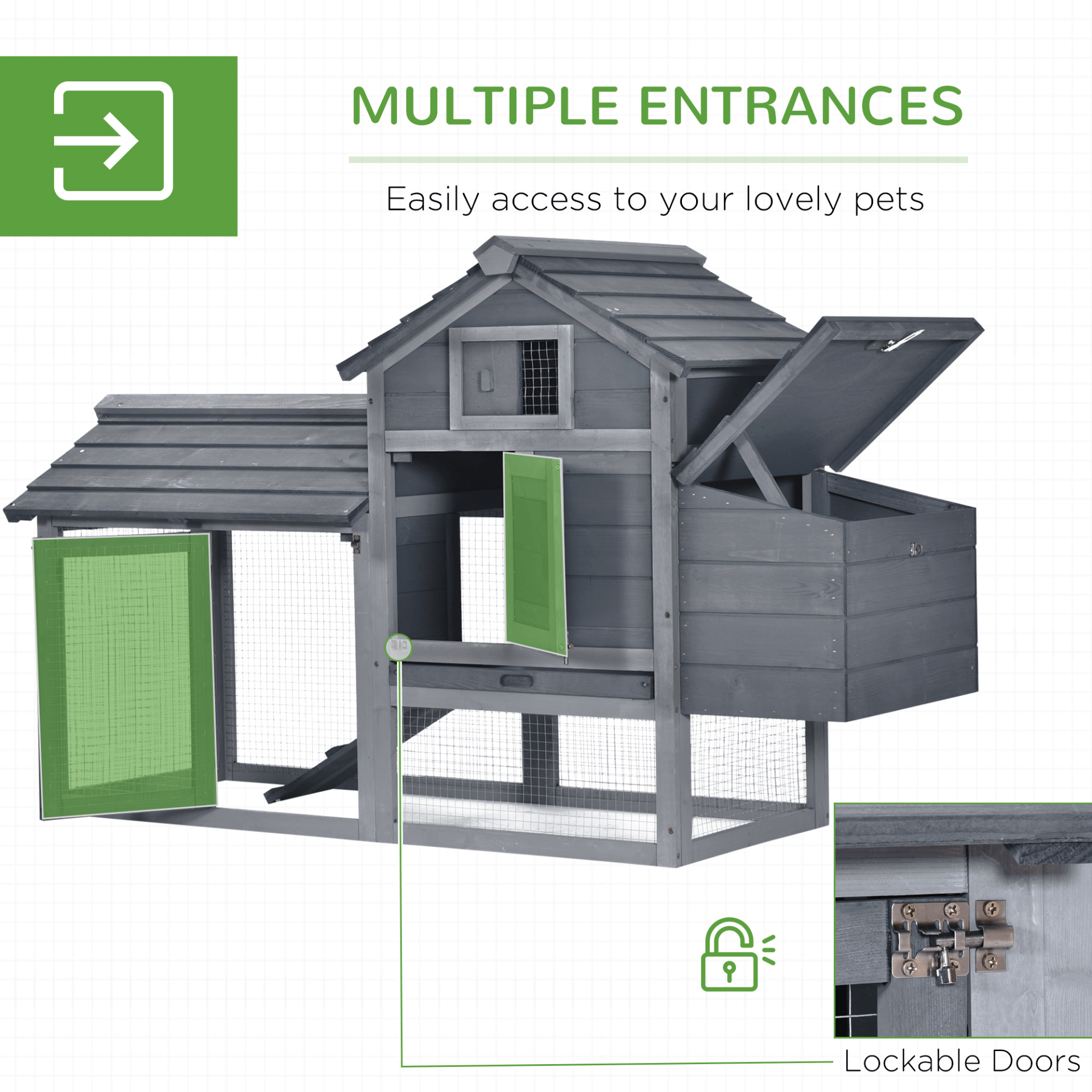 PawHut Small Chicken Coop with Run - Secure & Spacious, Discover the PawHut Small Chicken Coop, a secure hen house with run and nesting box, perfect for cozy and safe poultry living.