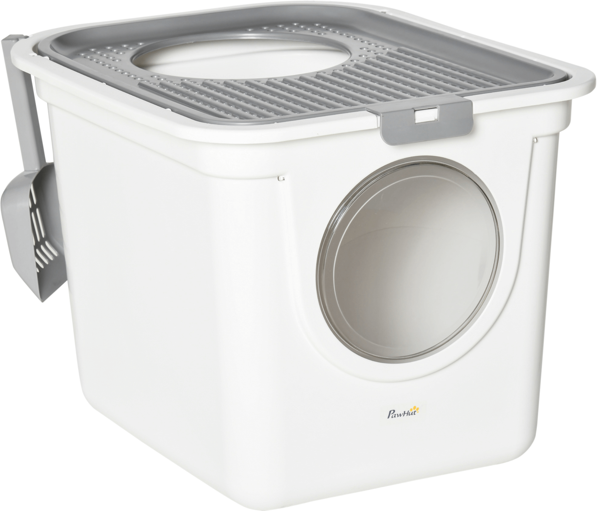 PawHut Enclosed Cat Litter Box, Easy to Clean & Odor Control, Give your cat privacy with the PawHut Litter Box. Easy to clean and conceals odors, keeping your home fresh!