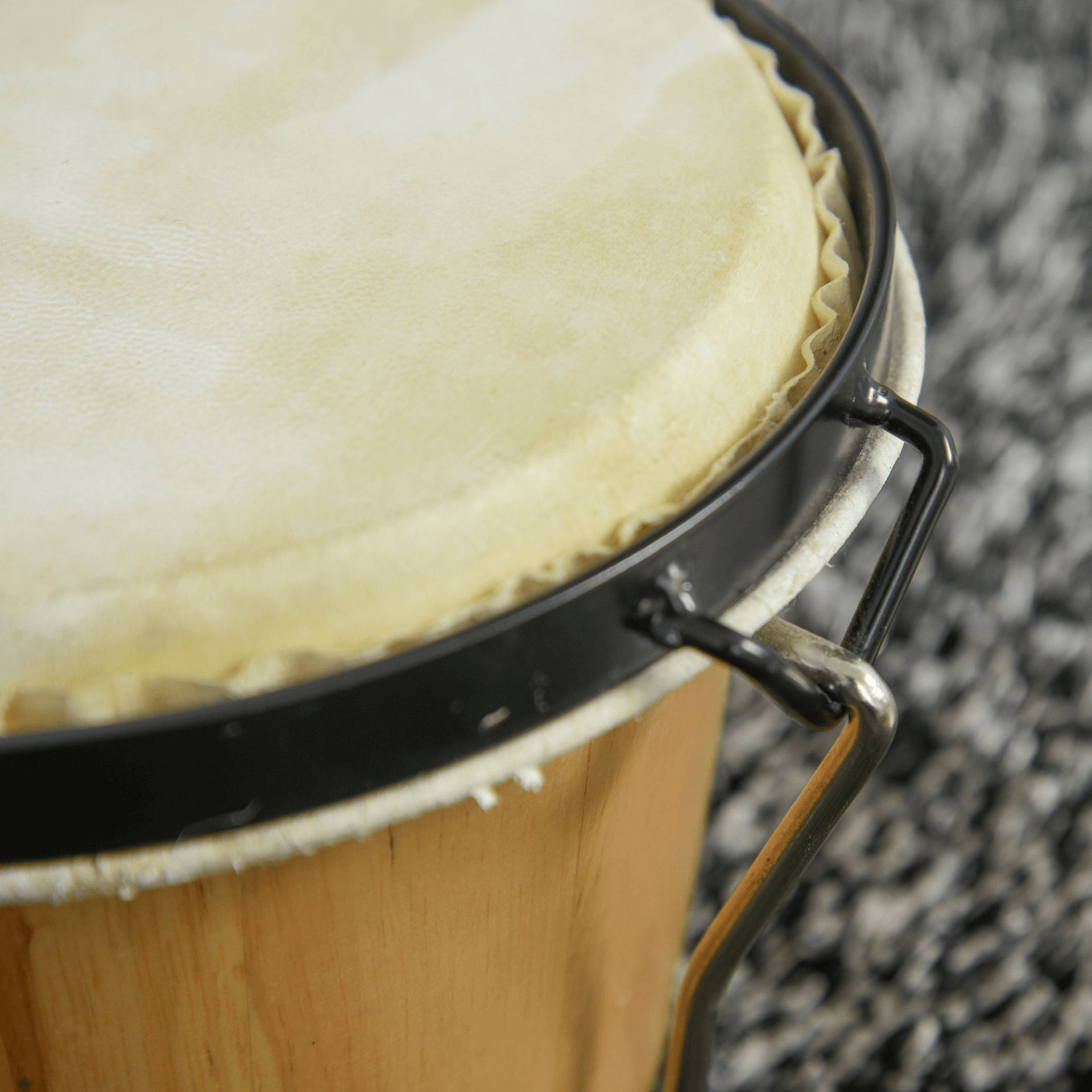 Wooden Bongo Drum Set - Ideal for All Ages, Explore vibrant sounds with this bongo drum set for kids and adults. Includes sheepskin heads, tuning wrench, and carry bag. Perfect for beginners!