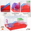 PawHut 2-Storey Portable Hamster Cage with Accessories, Discover the PawHut 2-Storey Hamster Cage, featuring a durable design, exercise wheel, water bottle, and food dishes for happy pets.