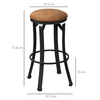 HOMCOM Vintage Bar Stools Set of 2 - 360° Swivel Design, Enjoy style and comfort with HOMCOM's vintage bar stools set of 2, perfect for breakfast bars and dining areas.