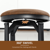 HOMCOM Vintage Bar Stools Set of 2 - 360° Swivel Design, Enjoy style and comfort with HOMCOM's vintage bar stools set of 2, perfect for breakfast bars and dining areas.