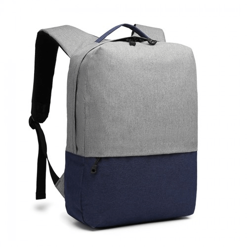 Kono Waterproof Backpack with USB Port - Grey/Blue, Discover the Kono Waterproof Basic Backpack with USB Charging Port, perfect for travel, school, and work. Stylish, durable, and multifunctional!