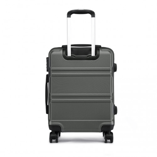 Durable & Stylish Kono Grey Suitcase Set - 3 Piece, Travel in style with the durable Kono 3 Piece ABS Suitcase Set in Grey. Perfect for city breaks and sunny holidays.