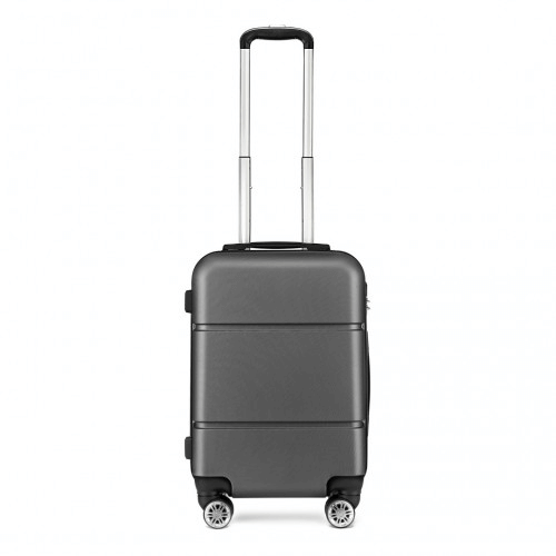 Kono 20-Inch Hard Shell ABS Carry On Suitcase - Grey, Travel with confidence using the lightweight, durable Kono 20-Inch suitcase. Perfect for any trip, enjoying style and security on the go!