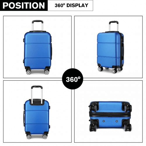 Kono 20-Inch Navy Carry-On Suitcase – Durable & Stylish, Discover the Kono Hard Shell ABS suitcase—your stylish travel companion, offering durability and convenience for every journey.