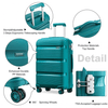 Kono 24" Hard Shell PP Suitcase - Blue/Green Collection, Discover the Kono 24" bright hard shell PP suitcase in classic blue and green. Durable, lightweight, and secure luggage for your travels.