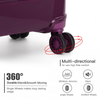 KONO 20-24-28" Hard Shell Suitcase Set - Stylish & Durable, Travel in style with KONO’s durable purple suitcase set featuring TSA locks and smooth 4 spinner wheels for effortless mobility.